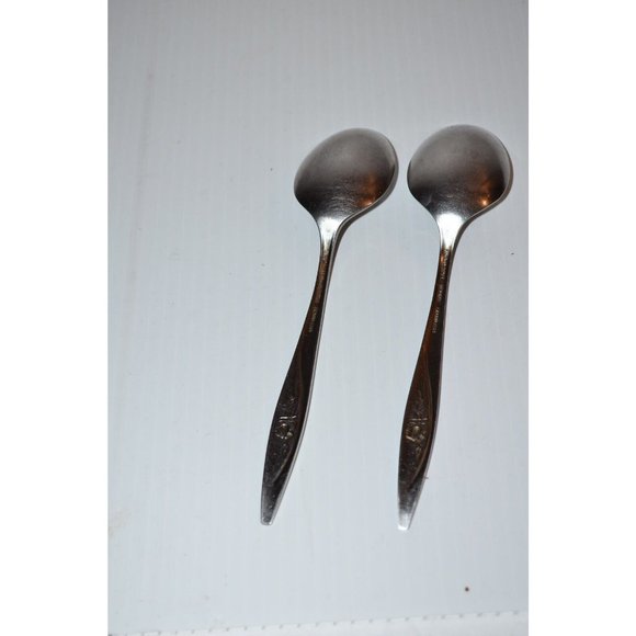 Oneida craft Deluxe serving spoon Lasting Rose Pre-owned 2 pc set - Picture 9 of 11